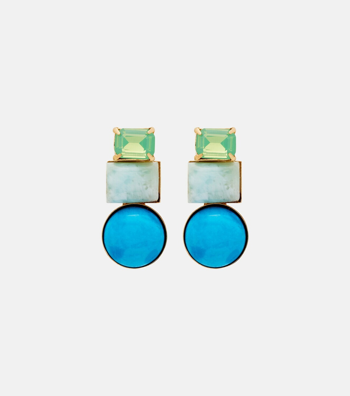 Jennifer Behr Azurine crystal-embellished drop earrings