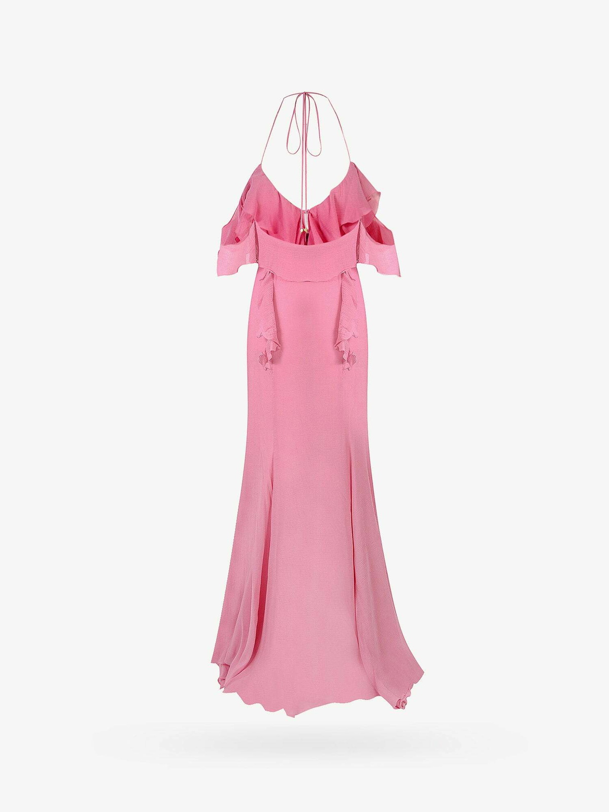 white christmas dresses Blumarine Pink Satin Midi Dress main image 1