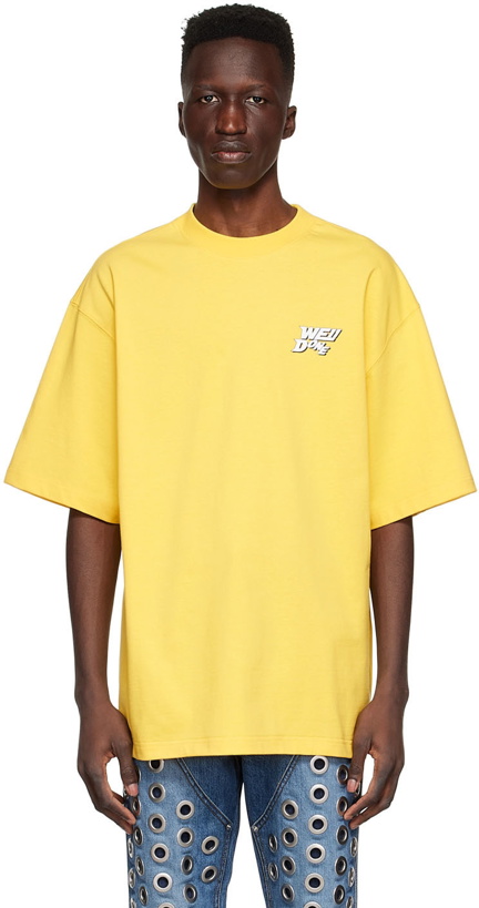 Photo: We11done Yellow Cotton T-Shirt