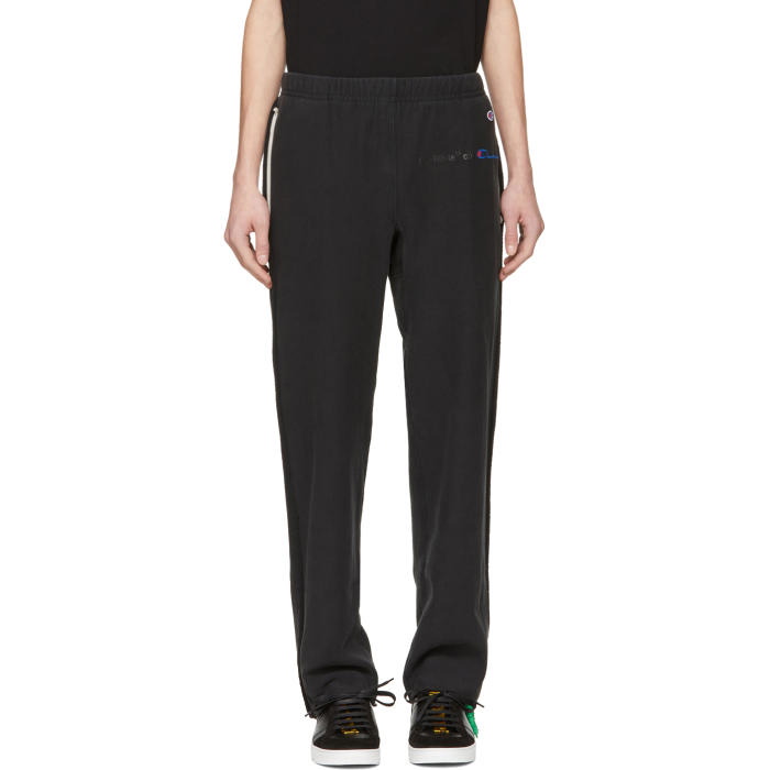 Photo: Off-White Black Champion Reverse Weave Edition Sweatpants