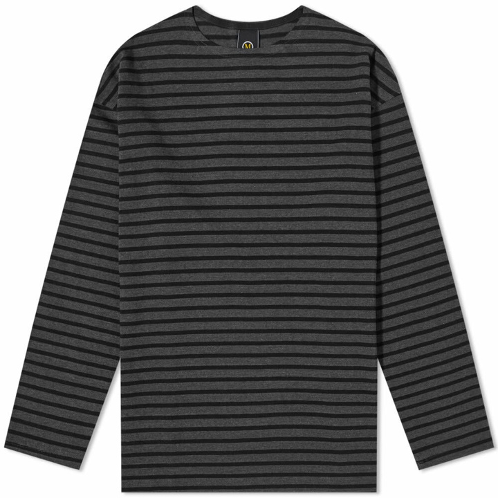 Photo: FrizmWORKS Men's Long Sleeve Striped T-Shirt in Black