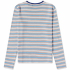 ERL Striped Logo Crew Knit in Blue