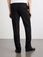 J. Mueser - Waverly Straight-Leg Wool Seersucker Suit Trousers - Black