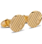 Dunhill - Logo-Engraved Gold-Plated Cufflinks - Silver