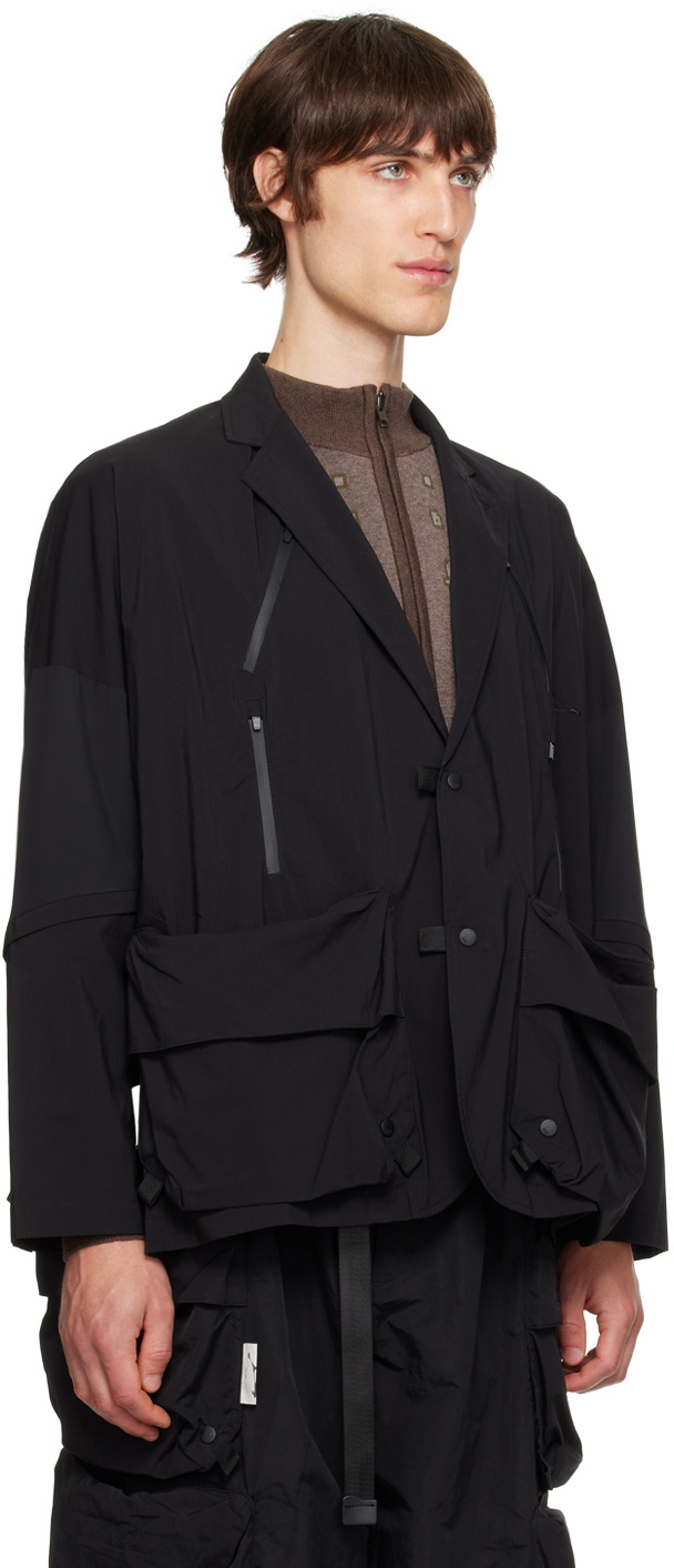 Archival Reinvent Black 3D Suit Jacket