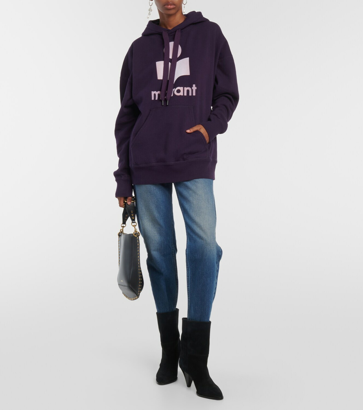 Marant Etoile Mansel logo cotton-blend hoodie