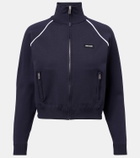 Miu Miu Logo zip-up sweatshirt