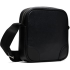 Hugo Black Grained Leather Messenger Bag