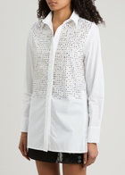 16 Arlington Marley Embellished Cotton-poplin Shirt White