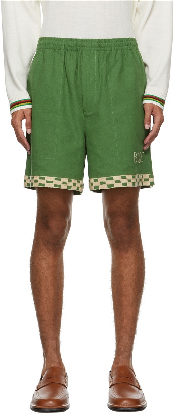 Photo: Bode Green Checkerboard Rugby Shorts