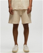 Oas Ecru Porto Waffle Shorts Beige - Mens - Casual Shorts