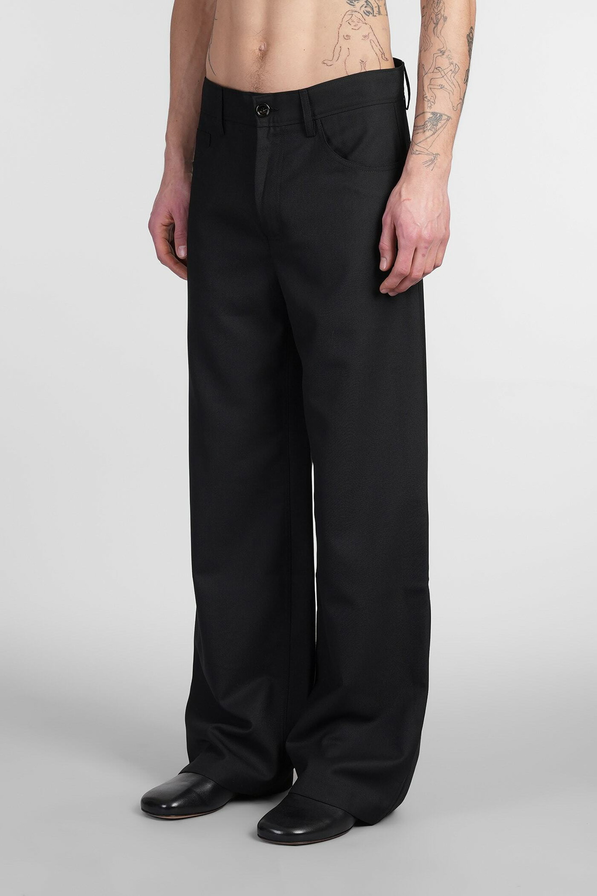 Séfr Jiro Pants In Black Wool Séfr