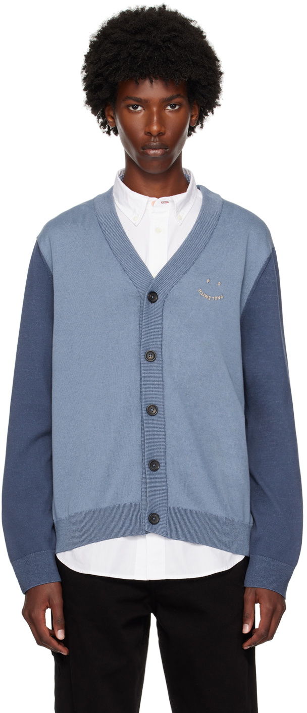 PS by Paul Smith Blue Happy Cardigan
