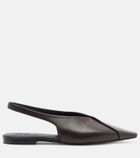 Brunello Cucinelli Leather slingback flats
