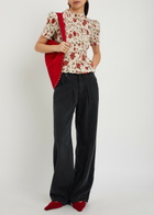 Reformation Aggie Floral-print Cotton-blend top Multicoloured