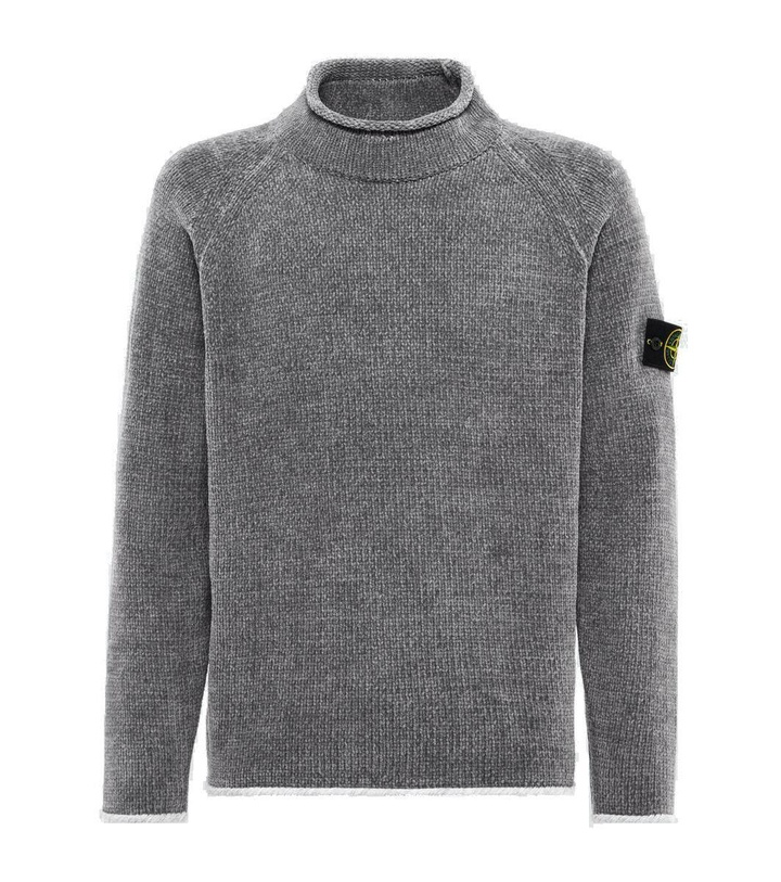 Photo: Stone Island Compass cotton turtleneck sweater