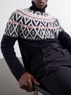 BOGNER - Roxter Fair Isle Jacquard-Knit Cashmere Rollneck Ski Mid-Layer - Blue