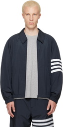 Thom Browne Navy Ripstop Raglan Coach Jacket