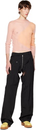 Eckhaus Latta Black Husk Chap Trousers