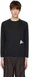 and wander Black Raglan Long Sleeve T-Shirt