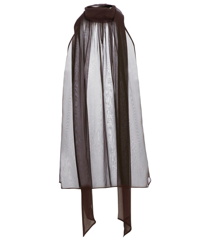 Photo: Saint Laurent Sheer silk blouse