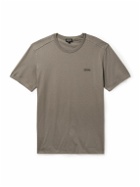 Zegna - Slim-Fit Logo-Embroidered Cotton-Jersey T-Shirt - Brown