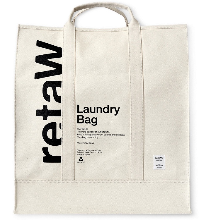 Photo: retaW - Printed Cotton-Canvas Laundry Bag - White