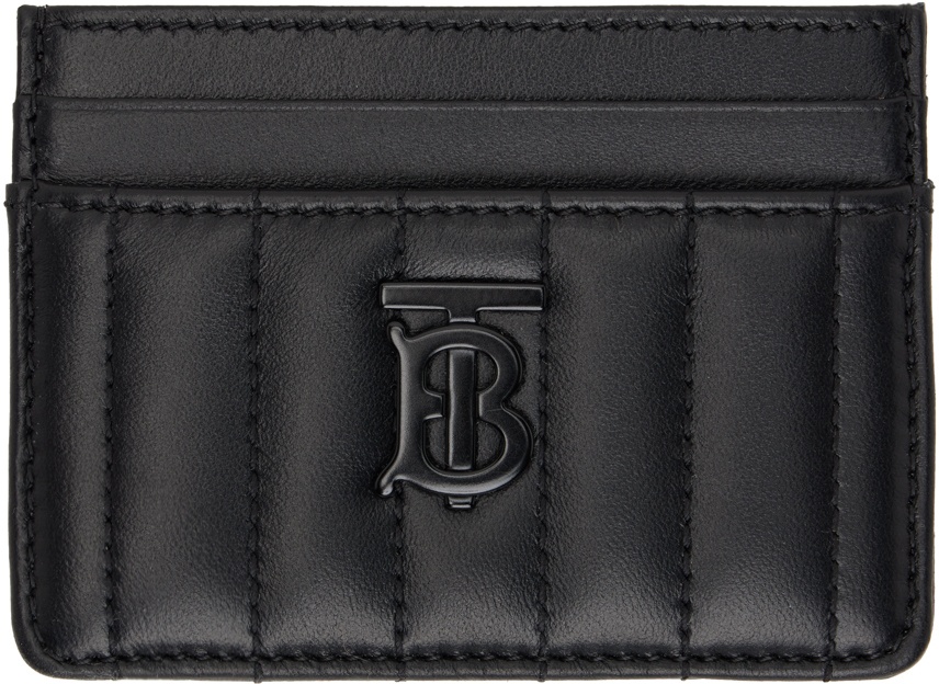 Burberry Black Quilted TB Card Holder Burberry