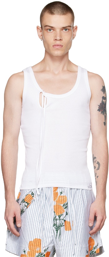 Photo: S.S.Daley White Scoop Neck Tank Top