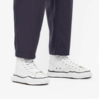 Maison MIHARA YASUHIRO Men's Original Sole Leather Hi-Top Sneakers in White
