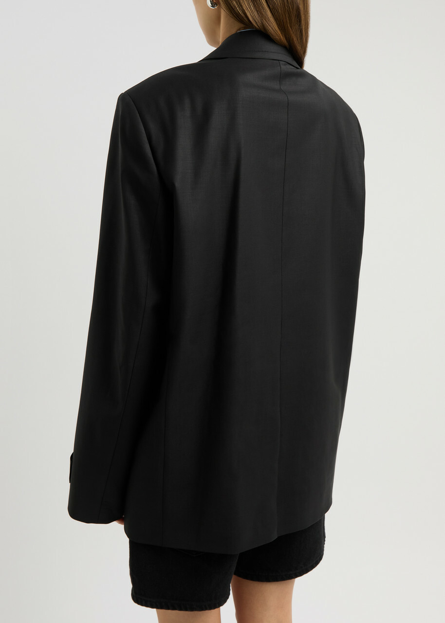 Alexander Wang Shirt-layered Wool-blend Blazer Black Alexander Wang