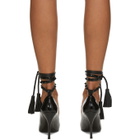 Valentino Black Valentino Garavani Patent Ankle Strap Rockstud 100 Heels