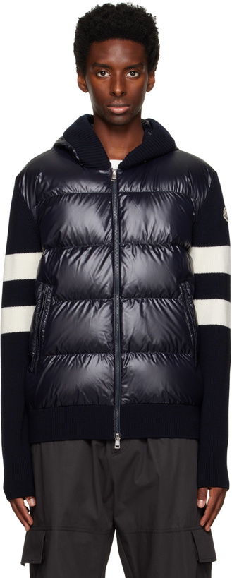 Photo: Moncler Navy Paneled Down Jacket