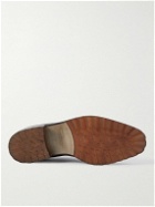 Manolo Blahnik - Newley Whole-Cut Leather Oxford Shoes - Black