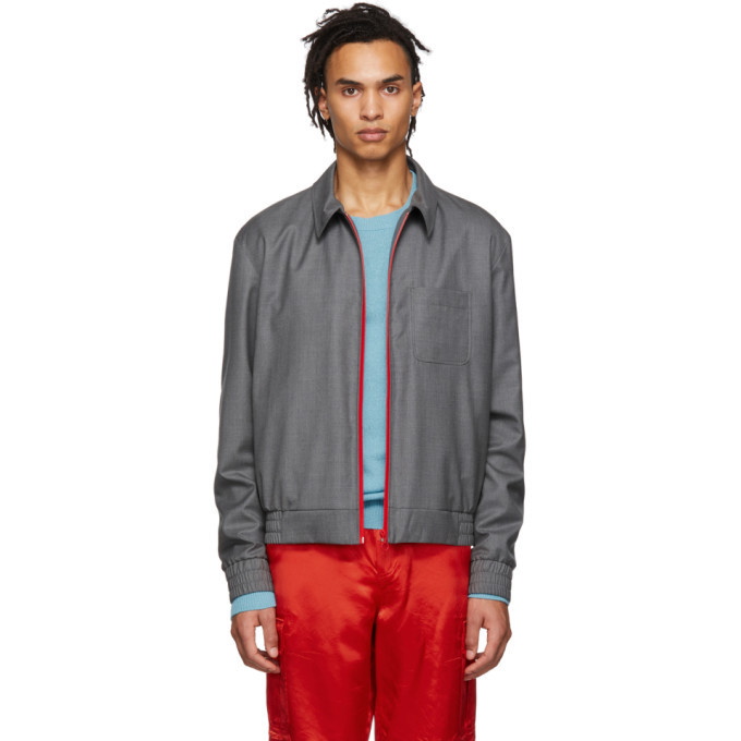 Photo: Kenzo Grey Wool Blouson Jacket