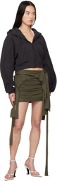 Ottolinger Black Multiline Zip Hoodie