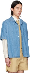 AURALEE Blue Button Shirt