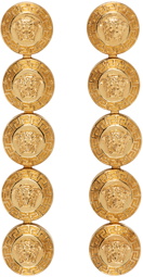 Versace Gold Tribute Medusa Drop Earrings
