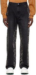 Xander Zhou Black Straight Jeans