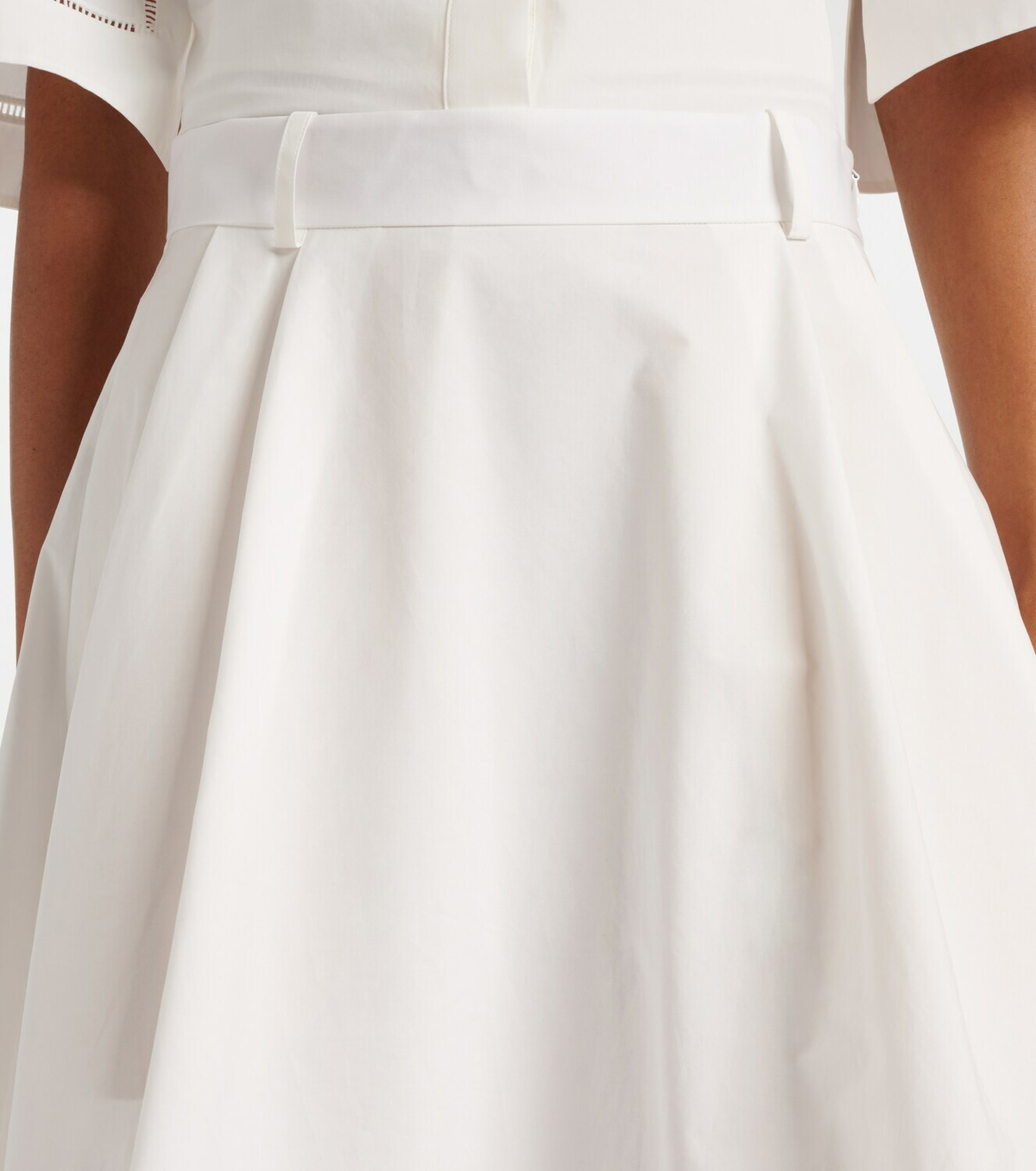 Róhe Embroidered cotton poplin maxi skirt