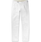 Massimo Alba - Ionio 2 Garment-Dyed Cotton-Gabardine Trousers - White