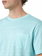 MC2 Saint Barth Man Water Green Linen Jersey T-shirt Ecstasea With Pocket