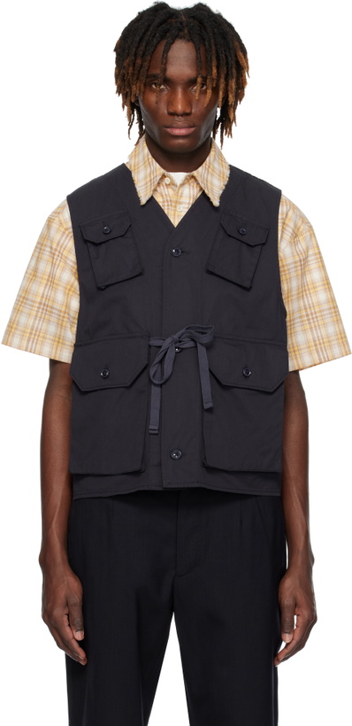 Photo: Engineered Garments Navy C-1 Vest
