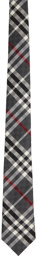 Burberry Grey Silk Check Jacquard Modern Cut Tie