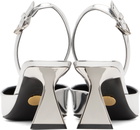 Stella McCartney Silver Elsa Patent Slingback Heels