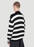 Moncler Striped Cardigan male Black