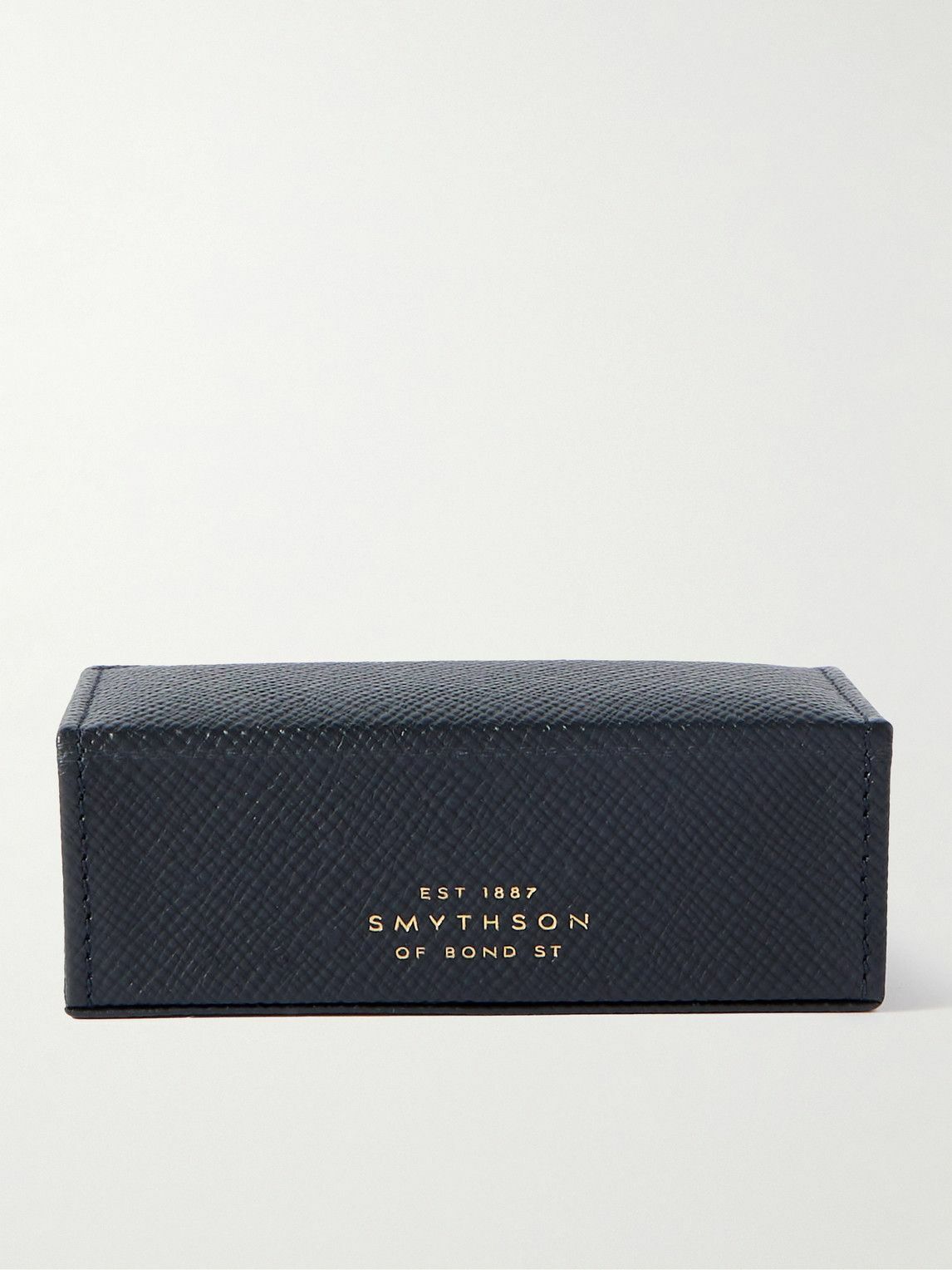 Smythson - Panama Cross-Grain Leather Cufflinks Box