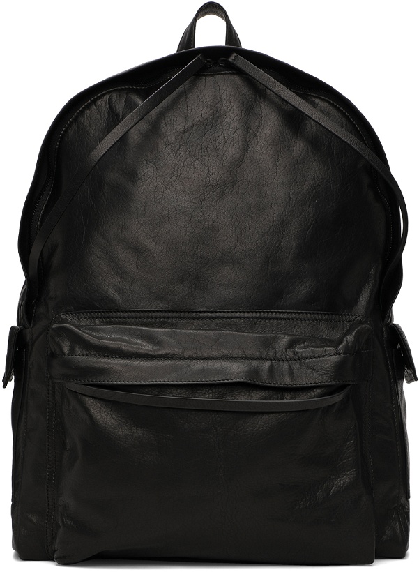 Photo: Ann Demeulemeester Black Leather Backpack