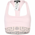 Versace Women's Greca Sports Bralet in Pale Pink