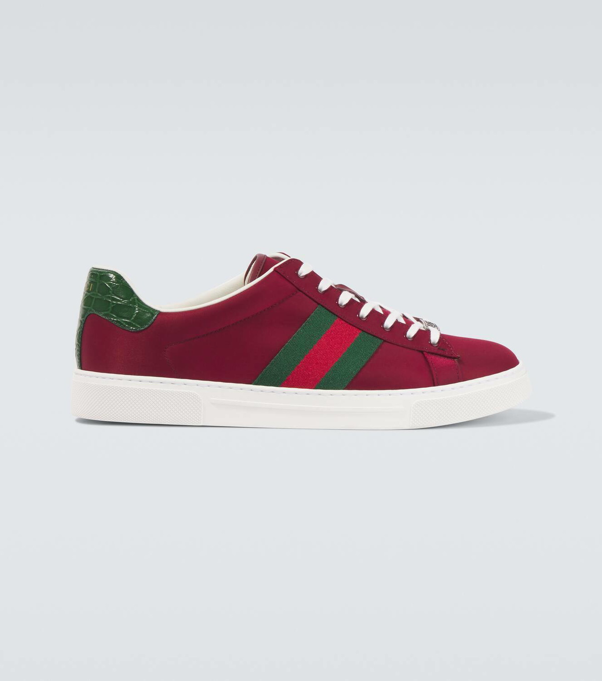 adidas gazelle silver green womens Adidas x Gucci Men's Gazelle Leather & Suede White / Green / Red Low Top  Sneakers main image 0